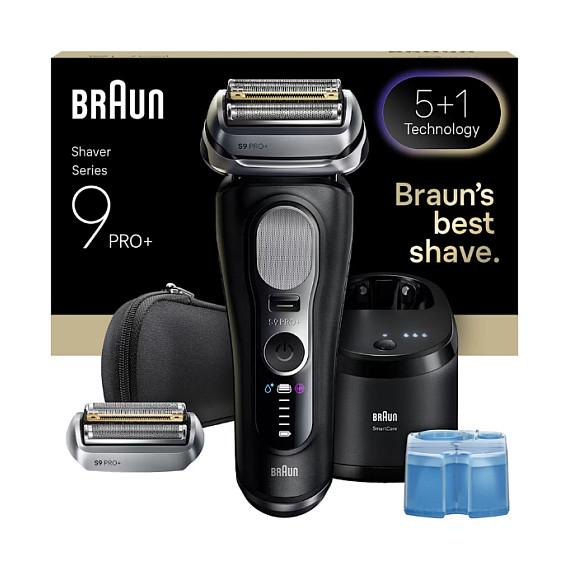 Makinë e Rrojës Braun Series 9 Pro+ 9660ccps, 5+1 Elemente, Wet & Dry, 60 Min, SmartCare 6-në-1 - Zezë, Argjend