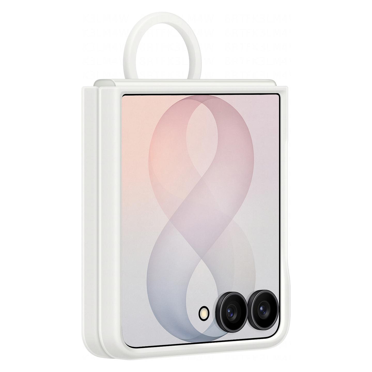 Aksesorë për telefon Samsung EF-EF776CWEGWW / Silicone Ring Magnet Case / Galaxy Z Flip8 - Bardhë - 3
