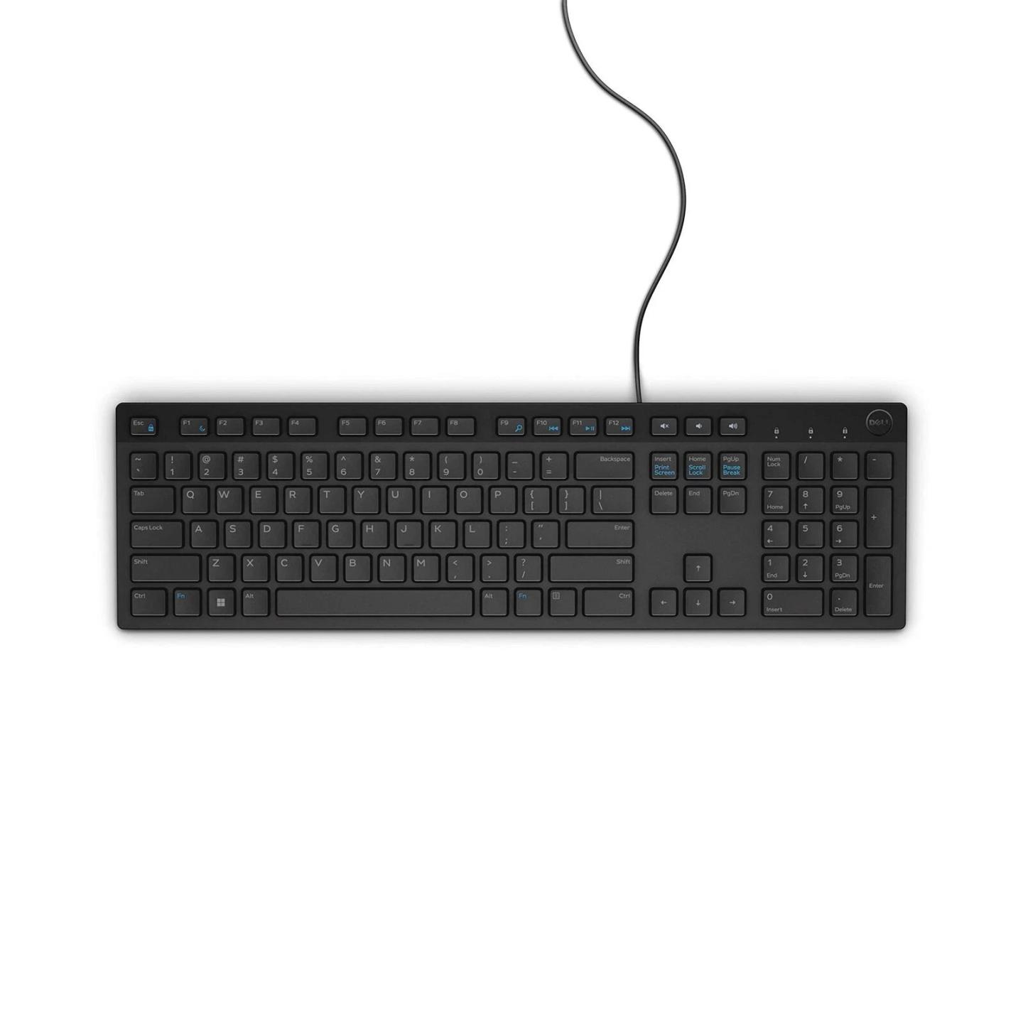 Tastierë me kabllo Dell KB216 / USB / Full-Size / UK QWERTY - Zezë