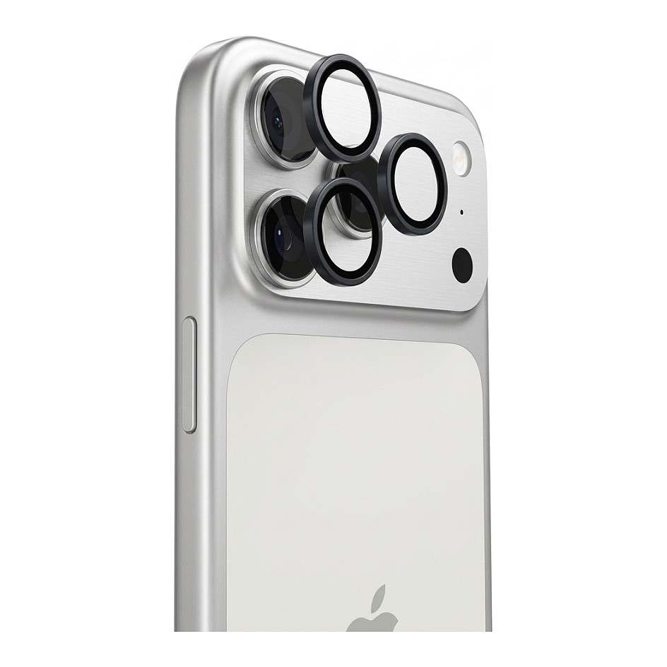 Mbrojtëse për kamerë TORRAS LensGuard / iPhone 17 Pro Max / Xham i Temperuar 9H - Zezë