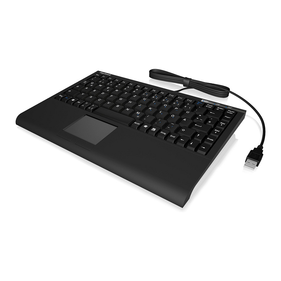 Tastierë me kabllo KeySonic  / TAS ACK‑540U+ / UK Layout / Mini / QWERTY- Zezë - 3