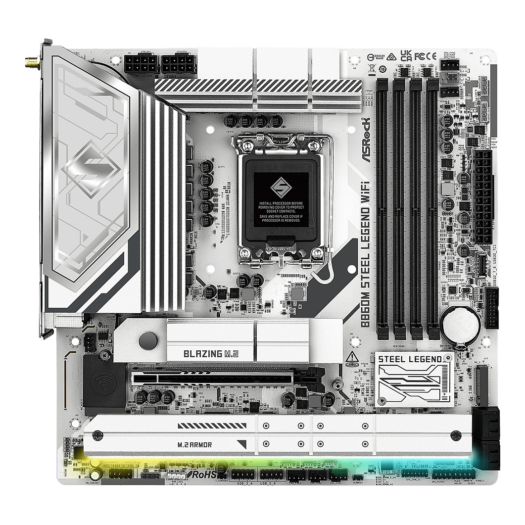 Pllakë Amë ASRock / B860M Steel Legend WiFi / 1851 / mATX / HDMI-DP / DDR5 - 1
