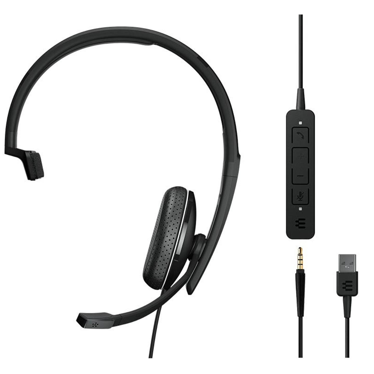 Kufje me kabllo EPOS ADAPT 135T USB II / 1000900 / Mono / USB-A + 3.5mm / Microsoft Teams – Zezë - 1
