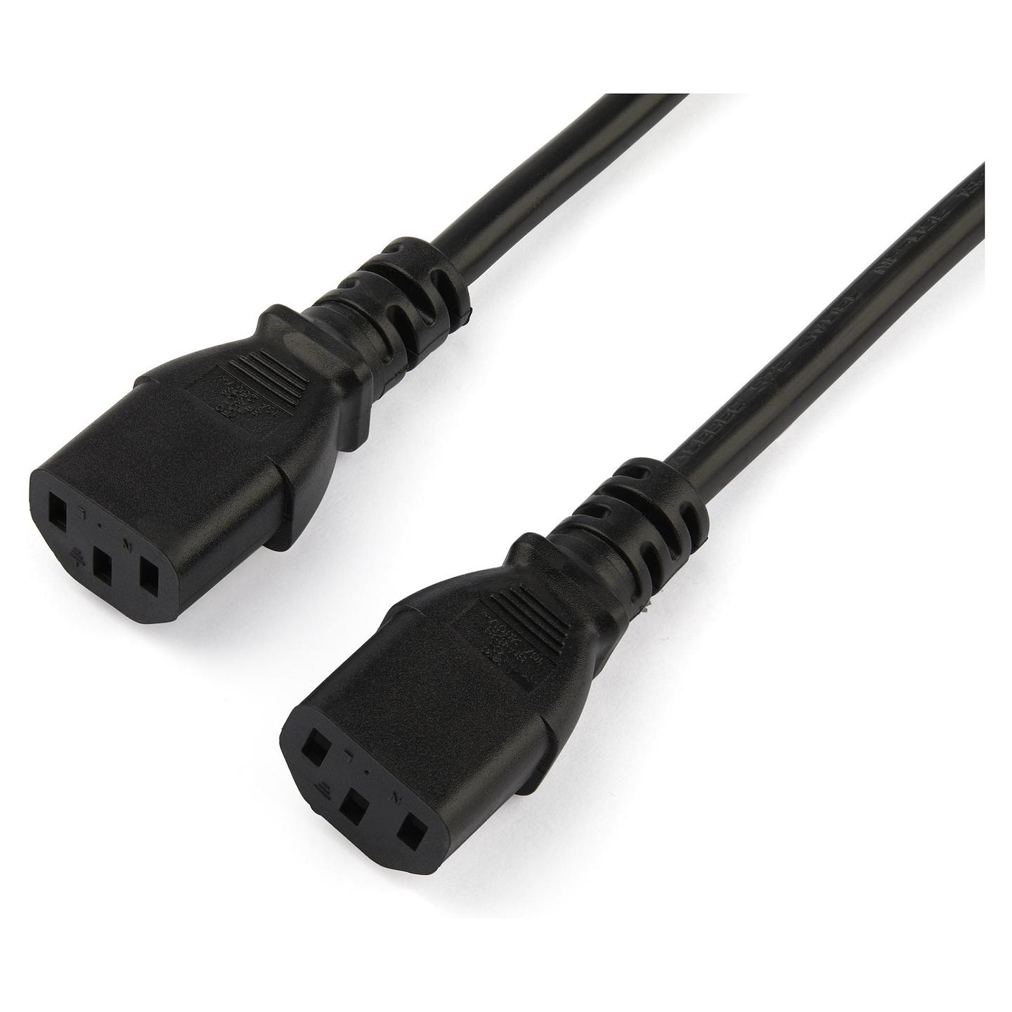 Kabllo për Furnizim me Energji StarTech.com PXT101YEU2M / CEE 7/7 - 2x C13 / 18 AWG / 250 V / 10 A / 2m - Zezë - 5