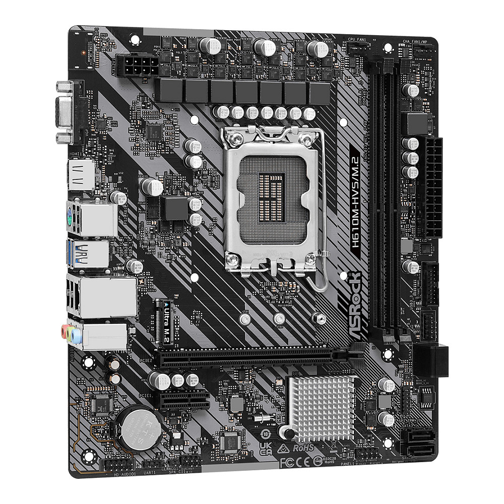 Pllakë Amë ASRock H610M-HVS / M.2 R2.0 / LGA 1700 / DDR4 / HDMI+VGA - 4