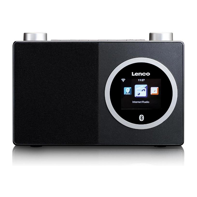 Radio interneti Lenco DIR-70, DAB+, FM, Tuner analog dhe digjital, Ekran TFT-LCD 2,4", Bluetooth, Dalje për kufje 3,5 mm - Zezë