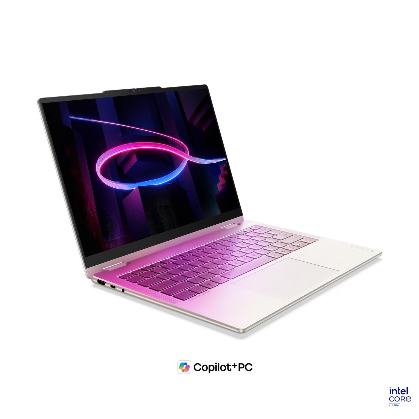 Laptop Lenovo Yoga 7 14IPH11 / 2-in-1 / Core Ultra 7 355 / 32GB LPDDR5X-7467 / 1TB / 14" WUXGA OLED 60Hz Touch / Intel Graphics - Seashell - 2