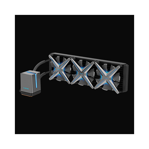 Ftohës për Procesor Inter-Tech ALSEYE X360 / AIO / 360mm / 3×120mm PWM Fan / RGB / 350W TDP / Intel & AMD – Zezë - 2