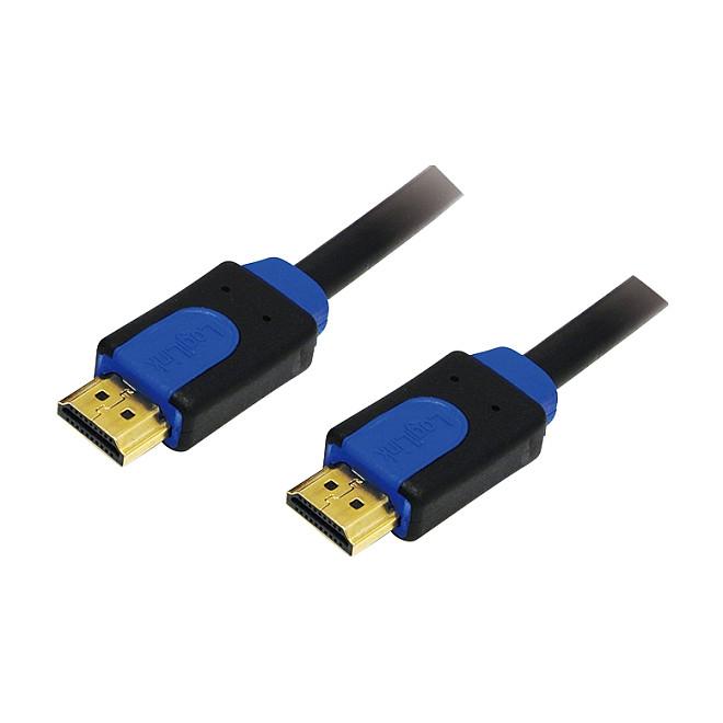 Kabllo HDMI LogiLink CHB1101 / HDMI në HDMI / 1m / HDMI 1.4 / 4K 30Hz / High Speed / Ethernet - Zezë/Blu