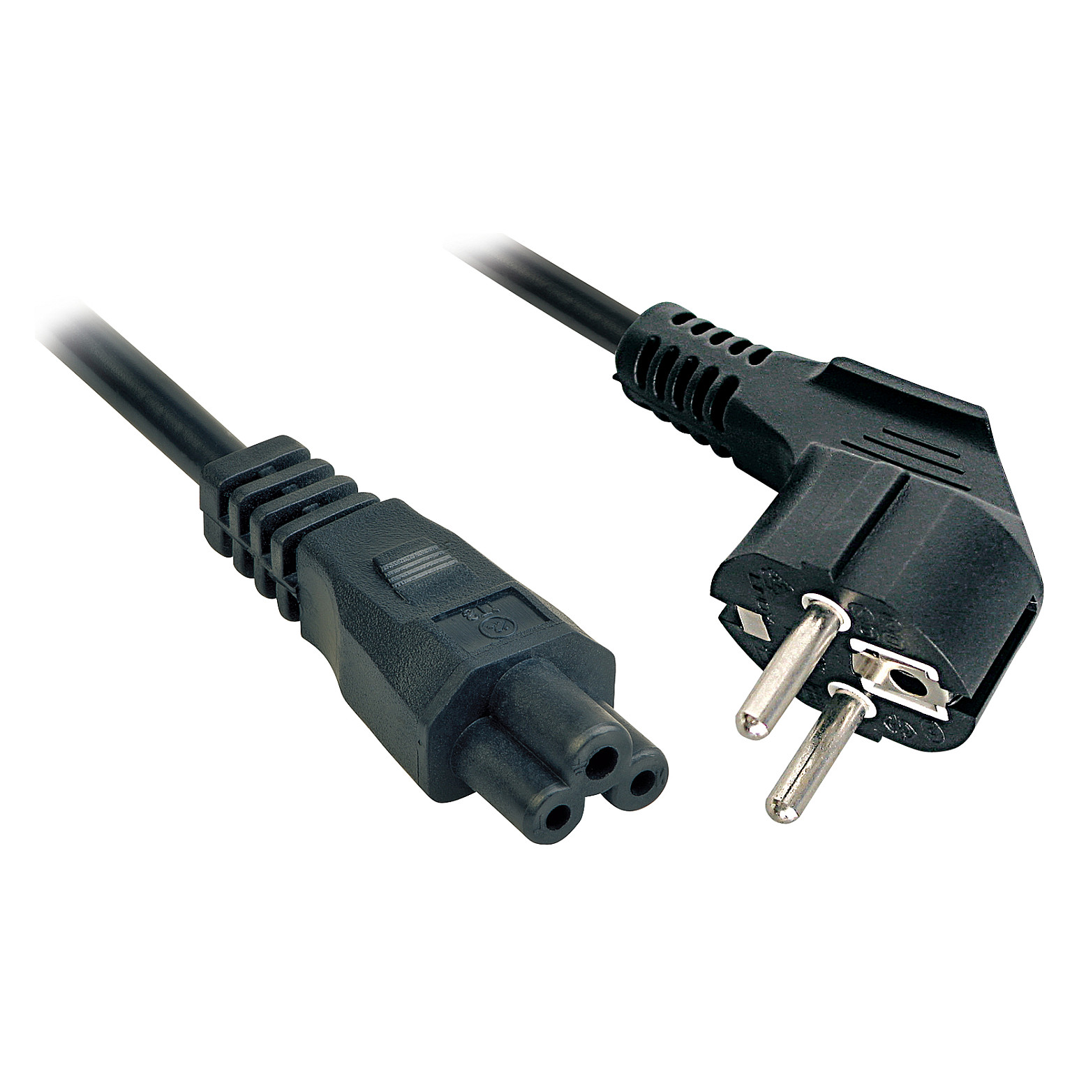 Kabllo për Furnizim me Energji IEC / LINDY Power Cable Schuko Plug to IEC 320 C5 / 2m – Zezë - 1