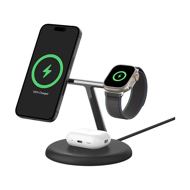 Adapter Belkin BoostCharge Pro 3-in-1-Ladestation mit Qi2. zi - 4