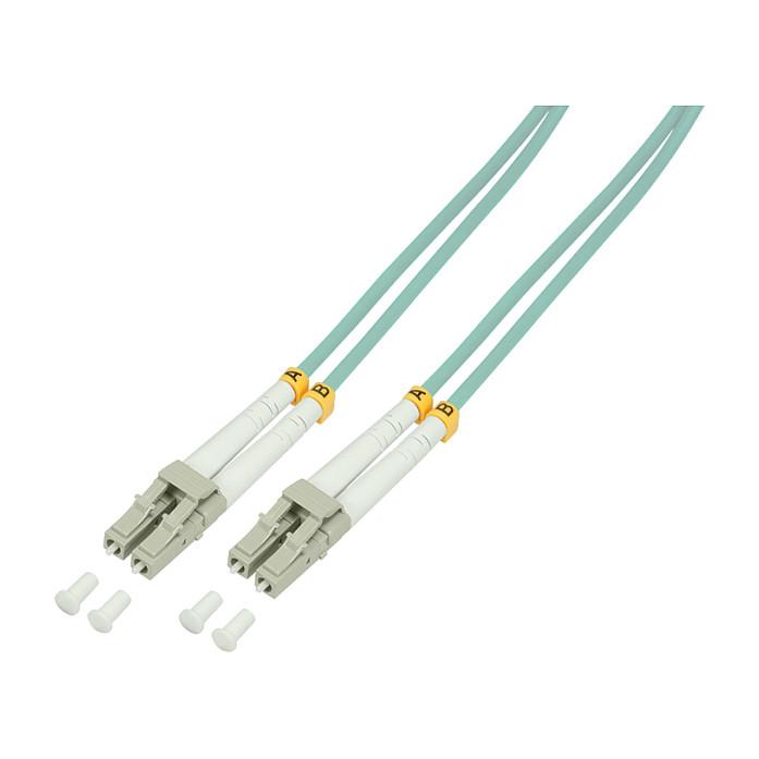 Kabllo për Rrjet LogiLink FP3LC00 / LC Duplex - LC Duplex / OM3 / 50/125 µm / 0.5 m - Turkuaz - 1