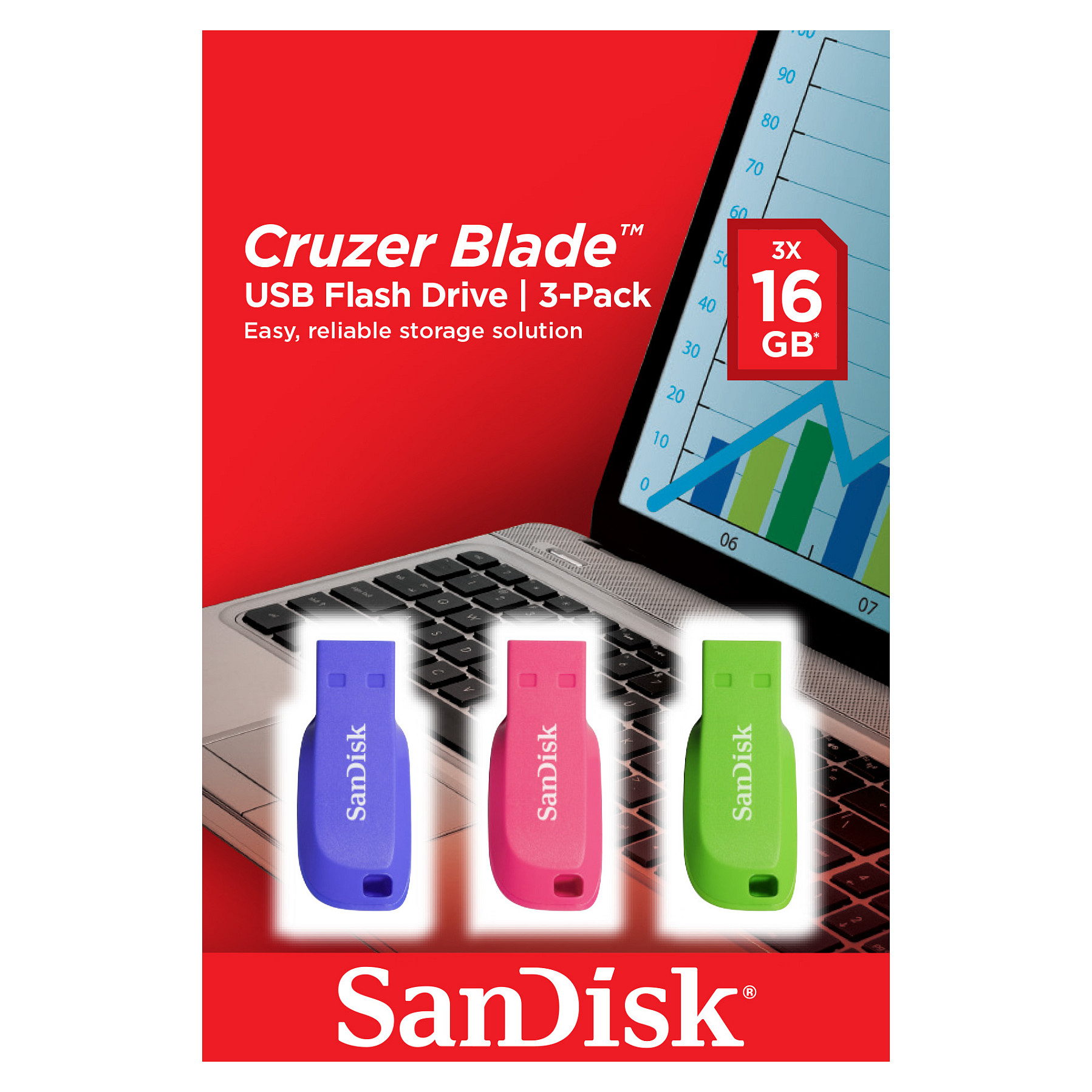 USB Flash Drive STICK SANDISK CRUZER BLADE - 2