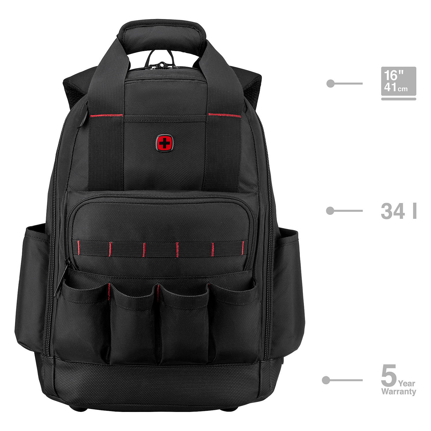 WENGER Tool Backpack Advanced 40.64cm 16Zoll Laptop Backpack Black - 2