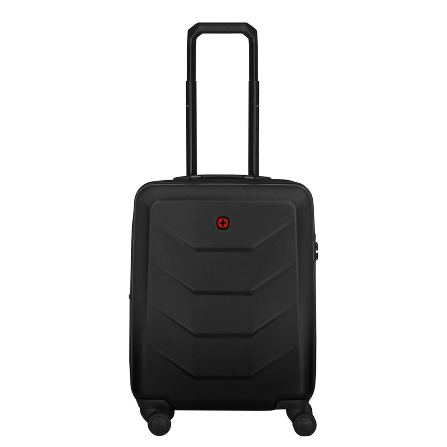 Valixhe Kabine Wenger Prymo, 36L, 40 × 55 × 20 cm, E Zgjerueshme deri në 43L, ABS dhe Polikarbonat – Zezë