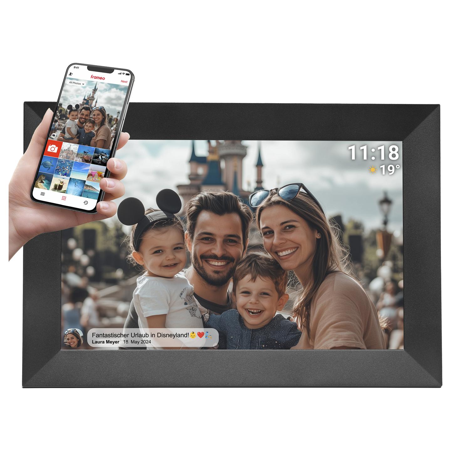 Kornizë Digjitale për Fotografi Denver PFF-1024BMK2, 10.1", IPS, 1280 × 800, 16 GB – Zezë