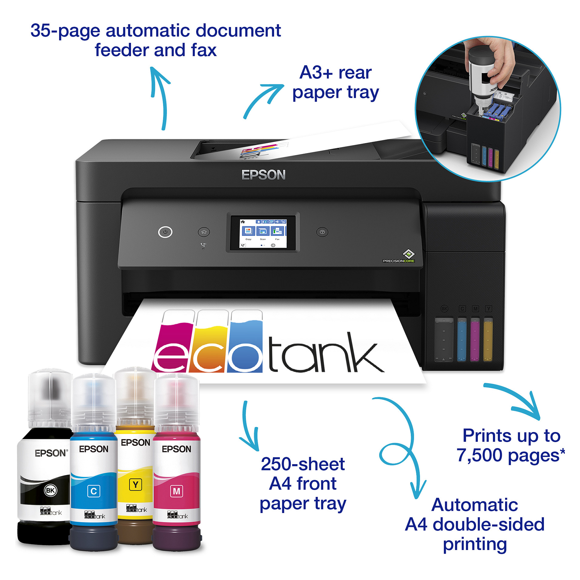 Printer Inkjet Epson EcoTank ET-15000 A3 - Zezë - 17