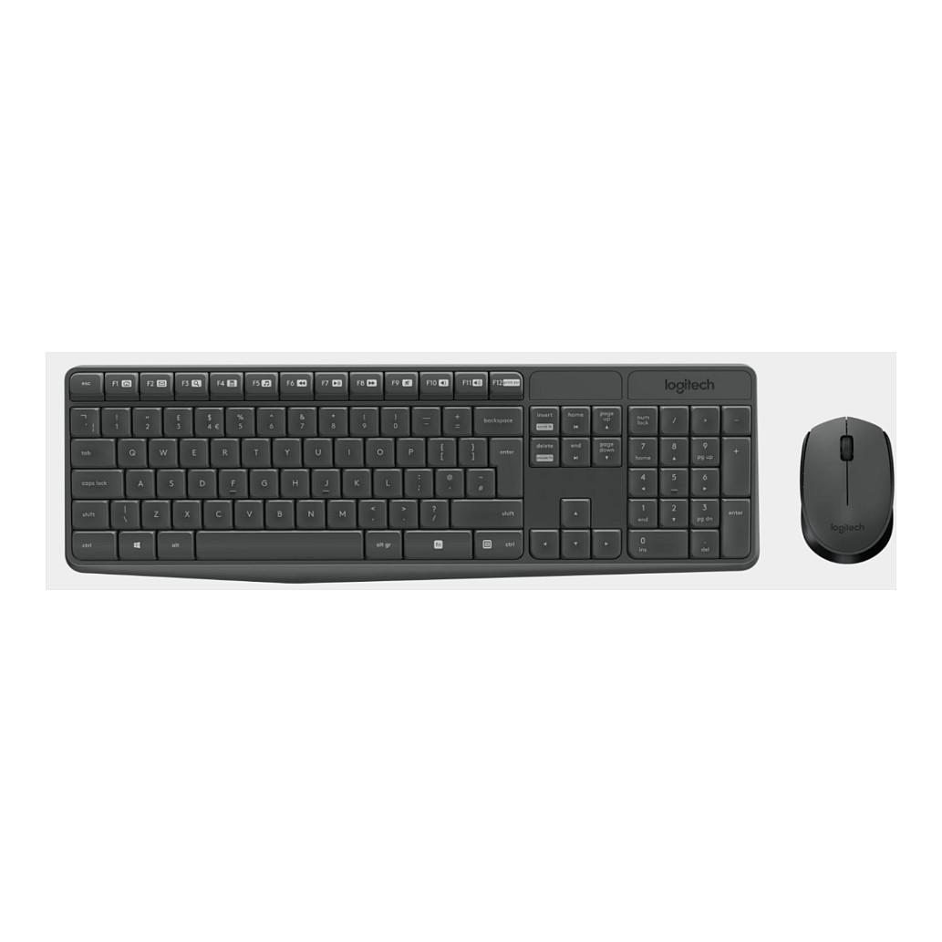Combo (Tastierë & Maus) Logitech MK235 / Wireless / 2.4 GHz / Full-Size / Tastierë Numerike / 15 Shortcut Keys / PT - Zezë - 1