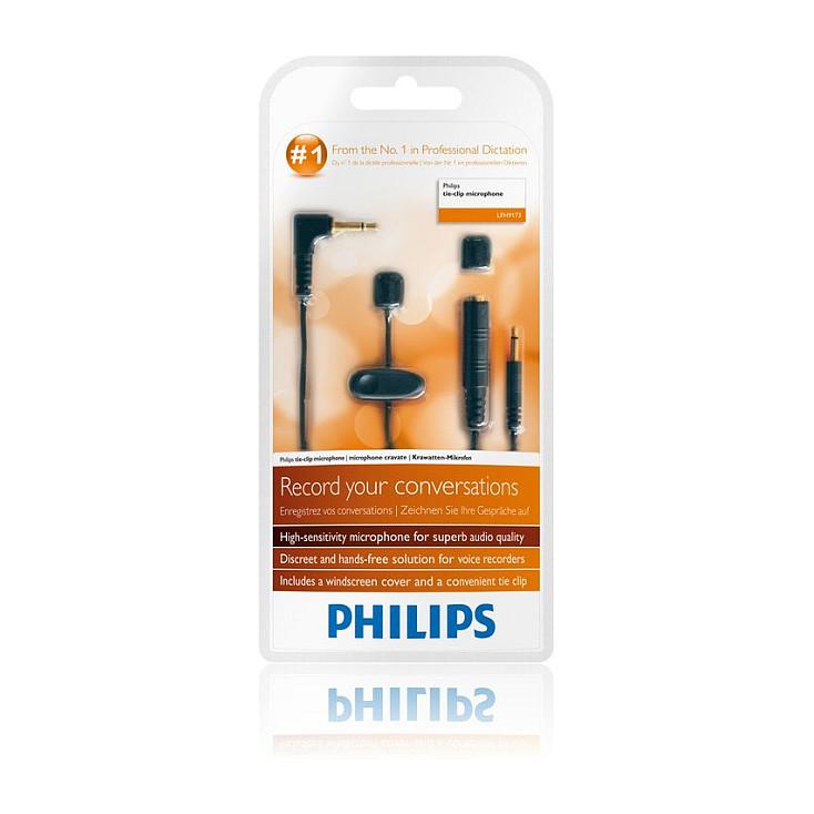 Mikrofon Philips LFH9173/00 / Lavalier / Kondensator / Omnidrejtimësh / 3.5mm / Kabllo 1.2m - Zezë - 2