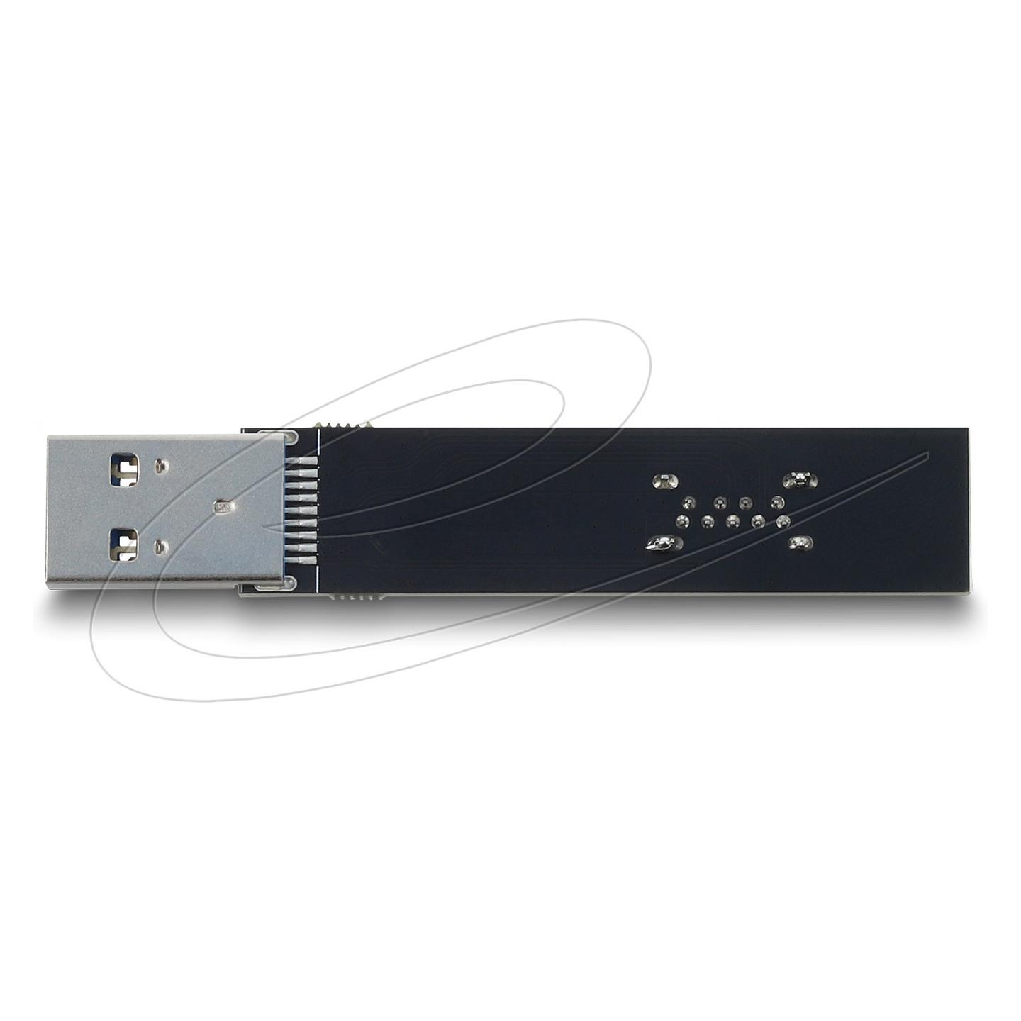 Adapter USB DeLOCK 67422, USB-A Femër në USB-A Mashkull, USB 10Gbps, 90°, 76.5mm - Zezë, Argjend - 3