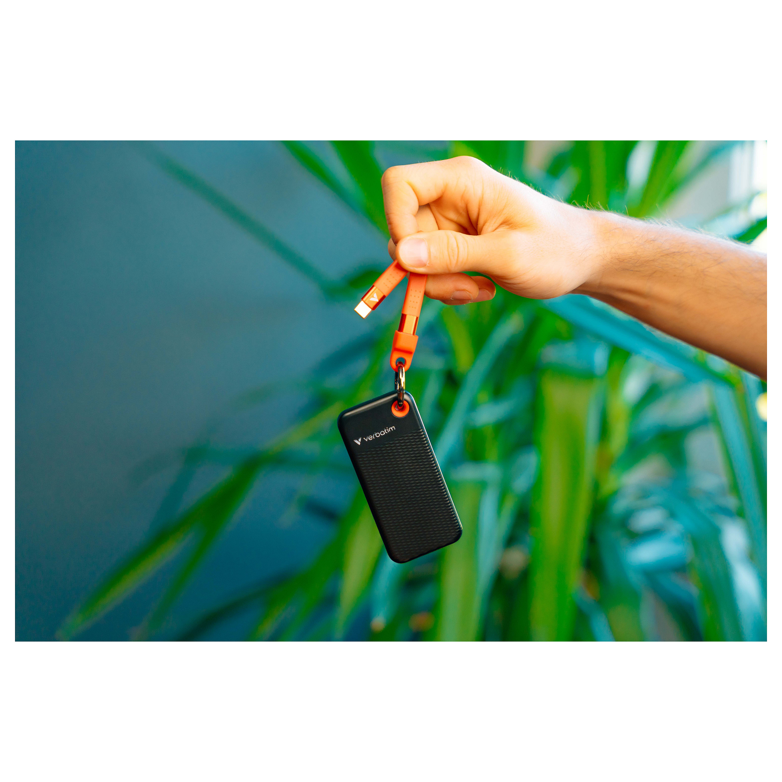 SSD të Jashtme 2 TB Verbatim Pocket USB‑C 3.2 - Zezë / Portokalli - 5
