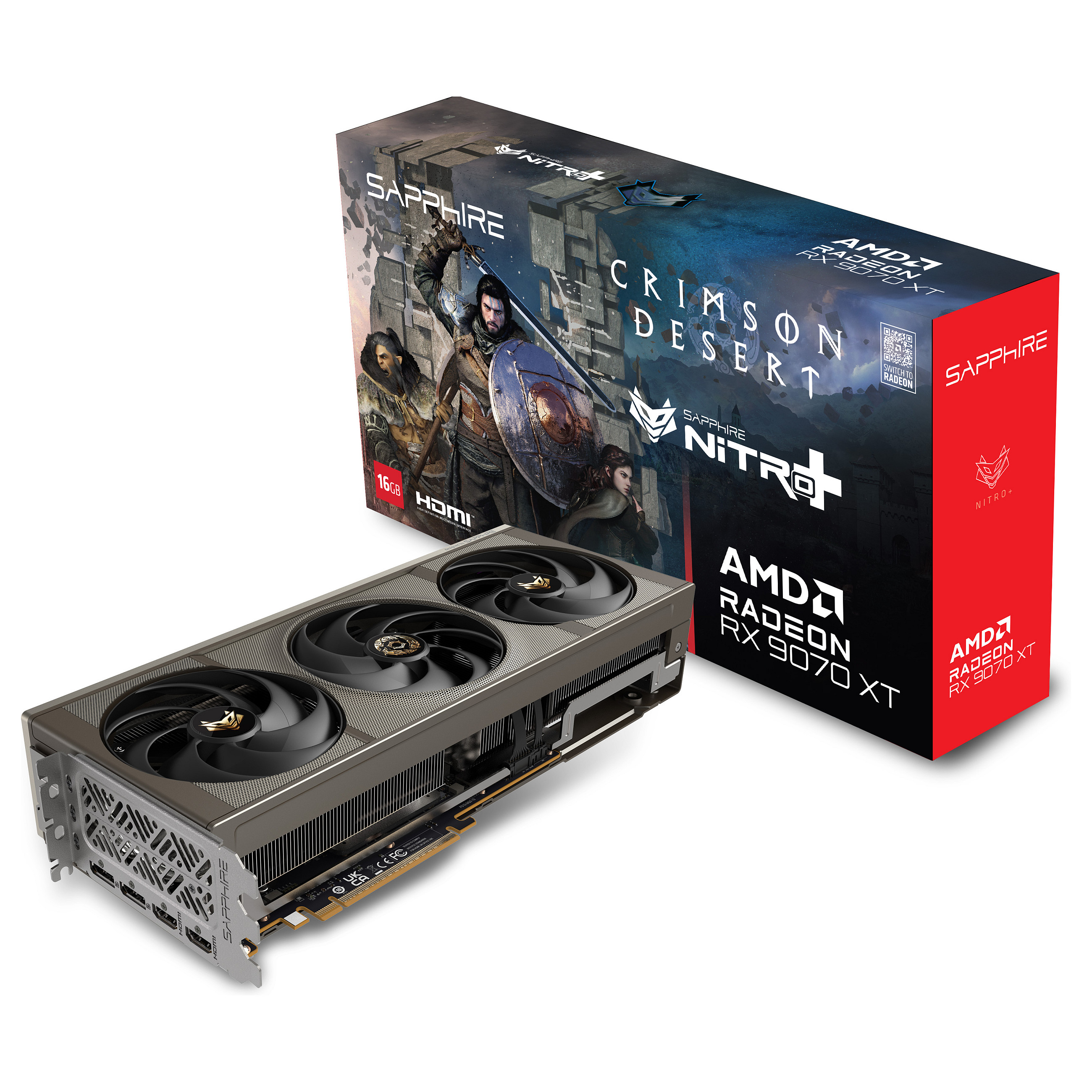 Kartelë Grafike AMD Sapphire Nitro+ Radeon RX 9070 XT 16GB Crimson / GDDR6 / 3 Fan - 7