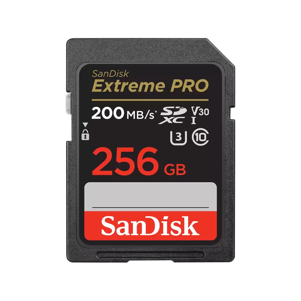Kartë Memorie SanDisk Extreme PRO / SDSDXXD-256G-GN4IN / 256GB / SDXC / UHS-I / U3 / V30 / 200MB/s – Zezë