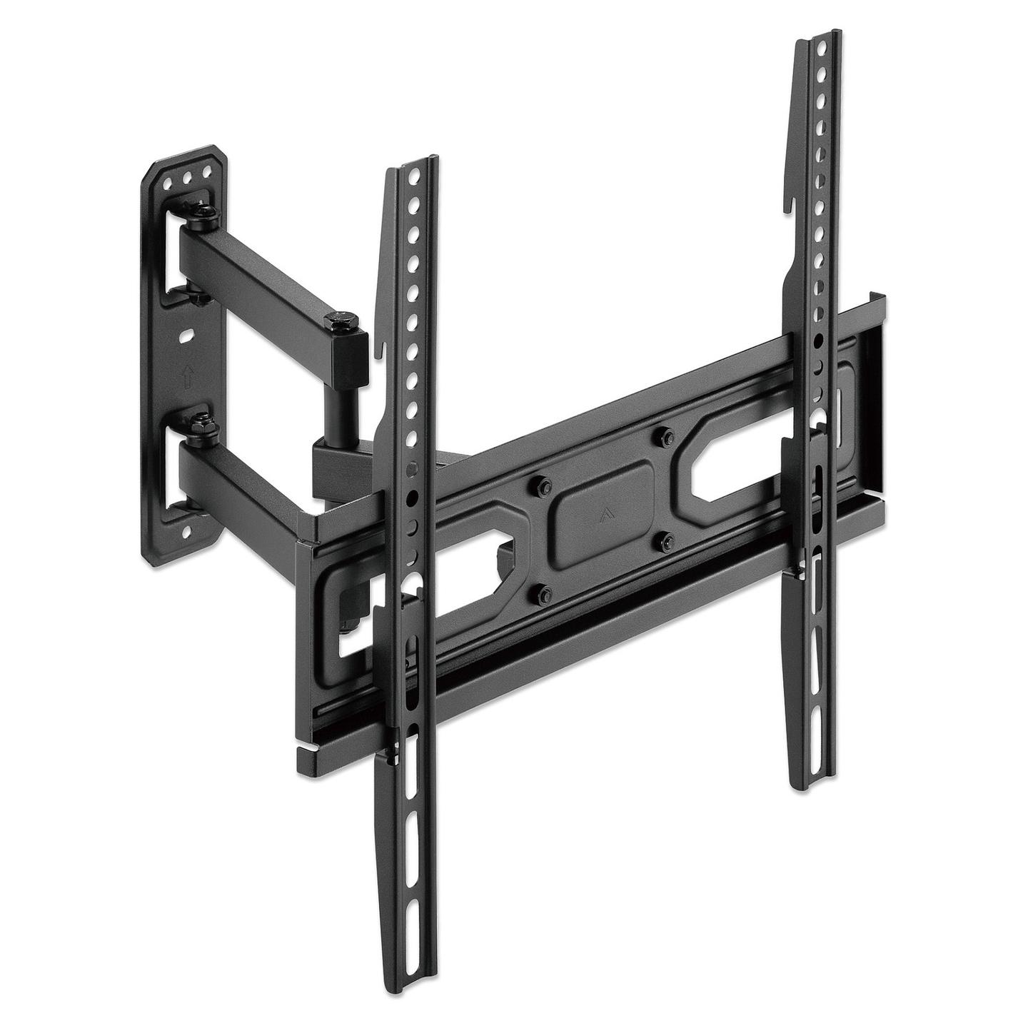 Mbajtëse Muri për TV Manhattan 462419 / 32"-55" / 35kg / Full Motion / Tilt -15° deri +3° / Swivel ±90° - Zezë - 6