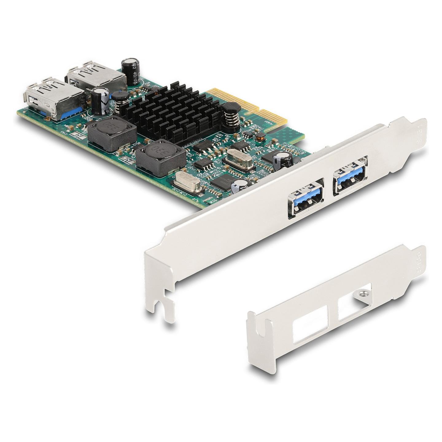 Kartë Zgjerimi DeLOCK 90282, PCI Express x4, 4x USB-A 5 Gbps, Dual Channel, Low Profile - 4