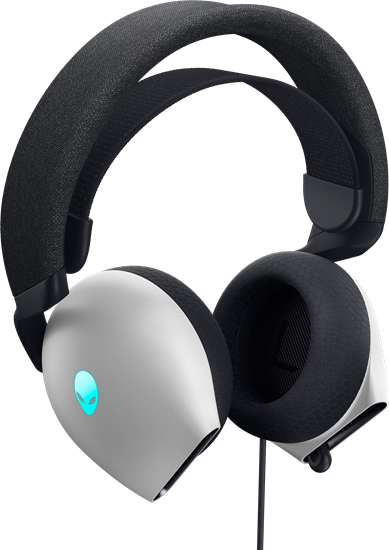 Kufje Gaming Dell Alienware AW520H / Wired / USB + 3.5mm / 40mm / 337g – Bardhë