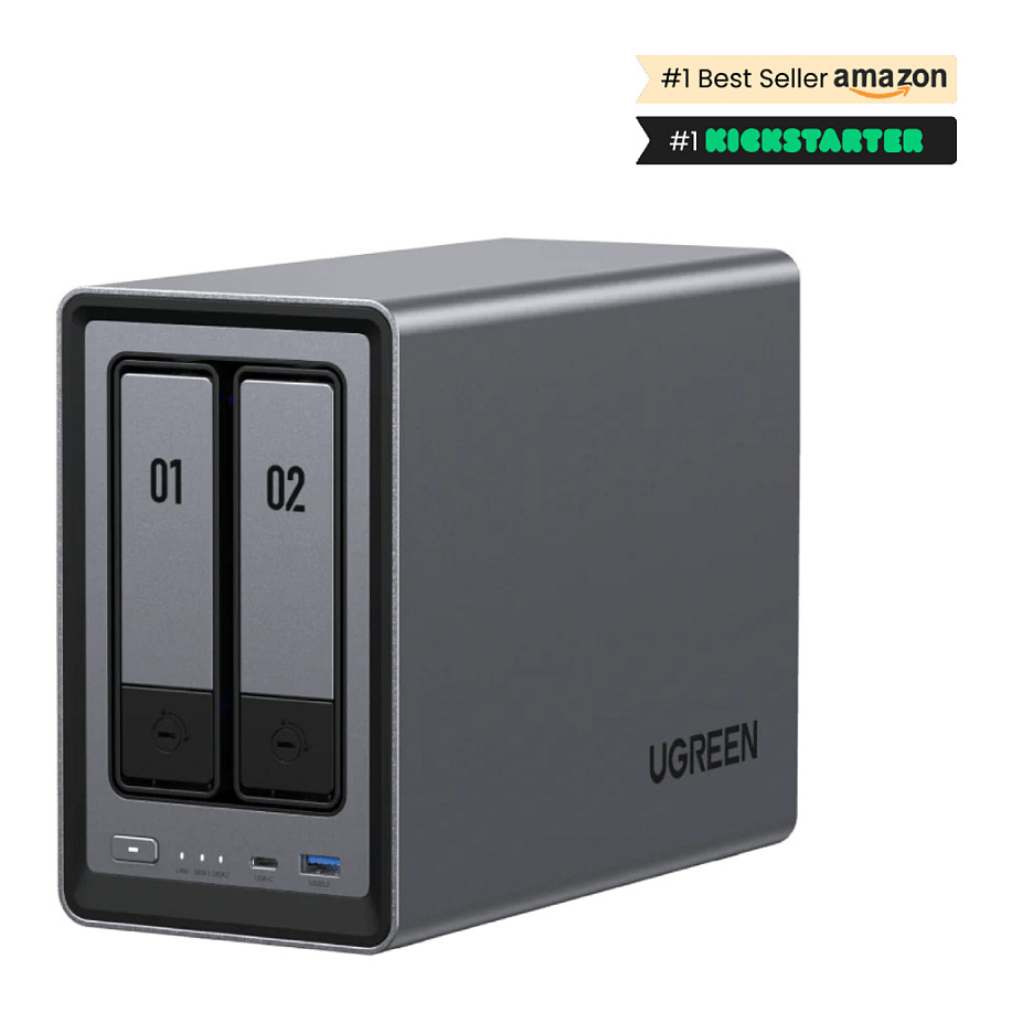 UGREEN NASync DXP2800 2-Bay NAS me Intel N100, 2.5GbE dhe M.2 NVMe Cache
