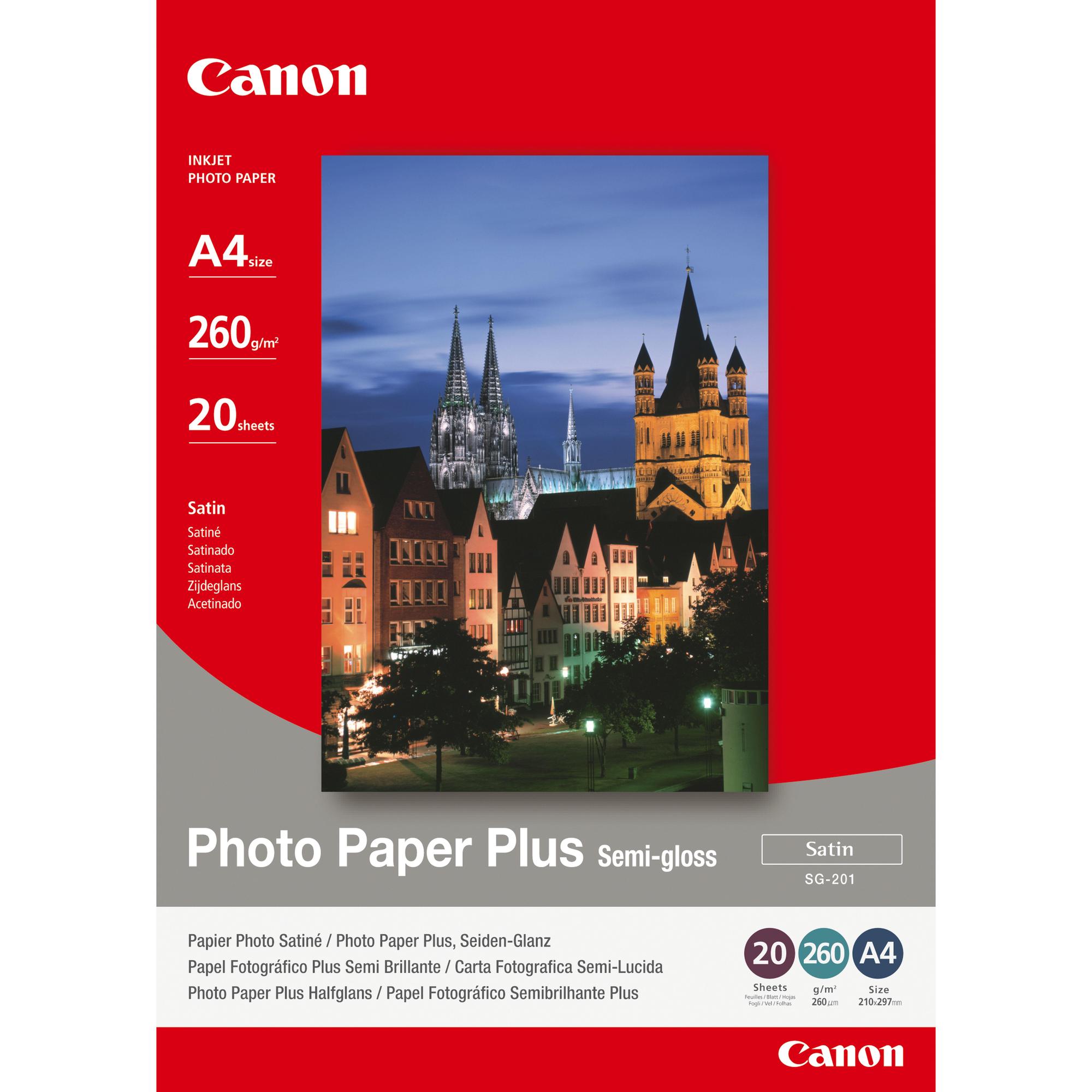 Letër për printer Canon Photo Paper Plus SG-201 / A4 / 20 Fletë / Semi-Gloss