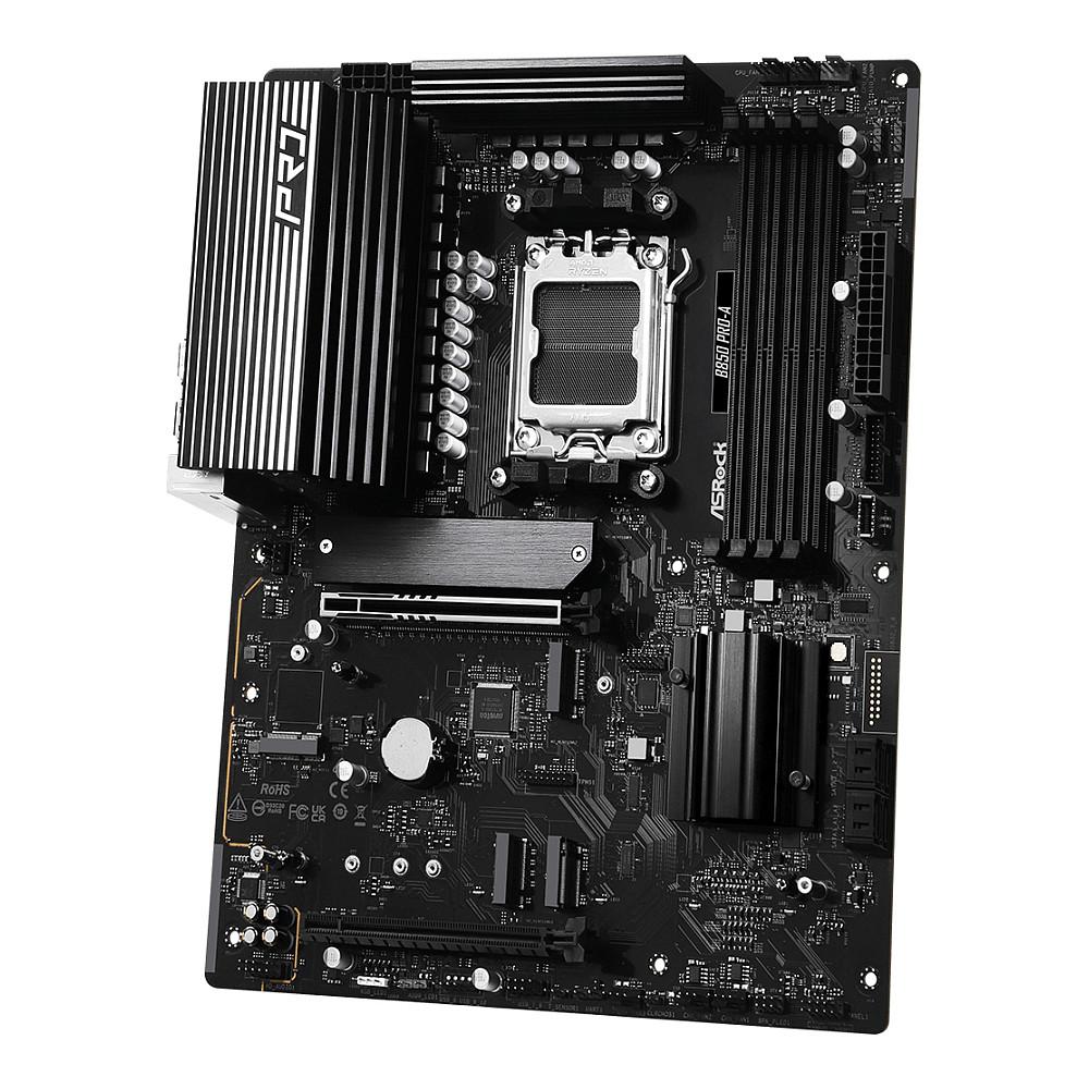 Pllakë Amë ASRock B850 Pro-A, AM5, B850, DDR5, ATX, 4× DIMM, 4× M.2, PCIe 5.0, 2.5GbE LAN-Zezë - 4