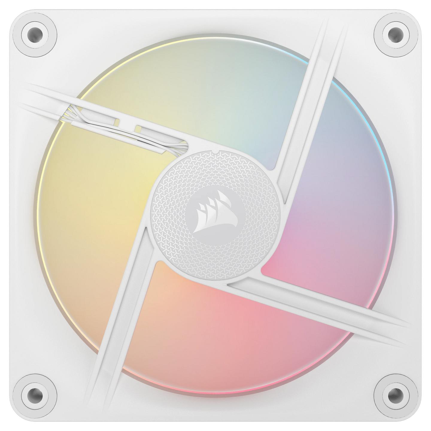 Ftohës për Kasë CORSAIR iCUE LINK LX120-R RGB / 120mm / Reverse / PWM / 2400 RPM / 66.7 CFM / 4.72 mmH₂O / 18 LED / 3-Pack – Bardhë - 2