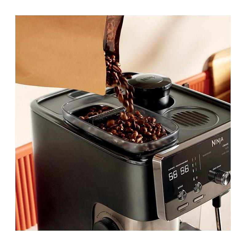 Aparat për Espresso dhe Kafe me Filtër Ninja Luxe Café MINI ES301EU, 1650 W, Mulli i Integruar – Zezë/Argjend - 9