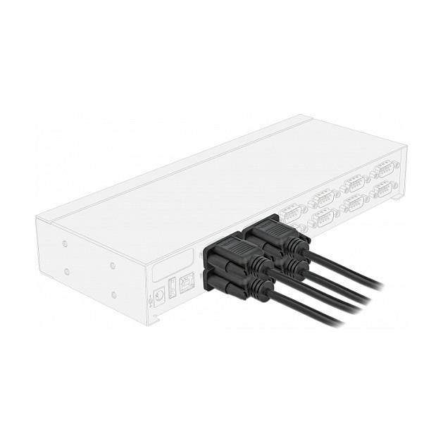 Kabllo Serial DeLOCK 86618 / RS-232 D-Sub9 Male në D-Sub9 Male / 1:1 / 4 m - Zezë - 2