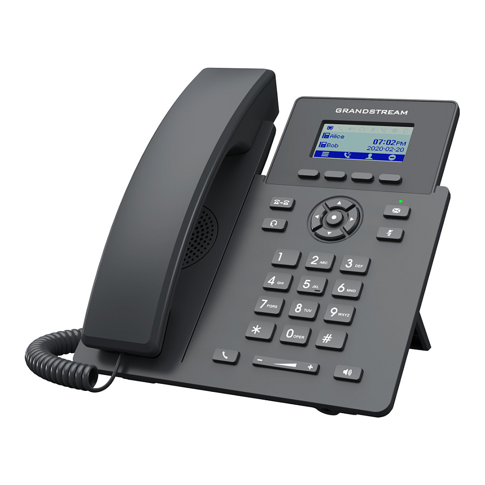 Grandstream GRP2601P IP Phone VoIP 2 SIP Accounts | PoE | 2-Line SIP Telefon | HD Audio | 10/100 Mbps Ethernet - 2