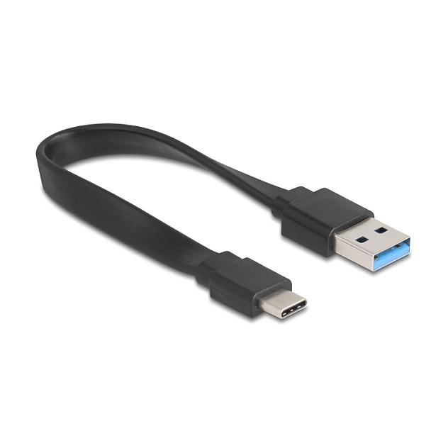 Hub DeLOCK 64335 , 4x USB-A , USB 5Gbps , USB-A dhe USB-C , Kabllo 15cm , LED - Transparent - 4
