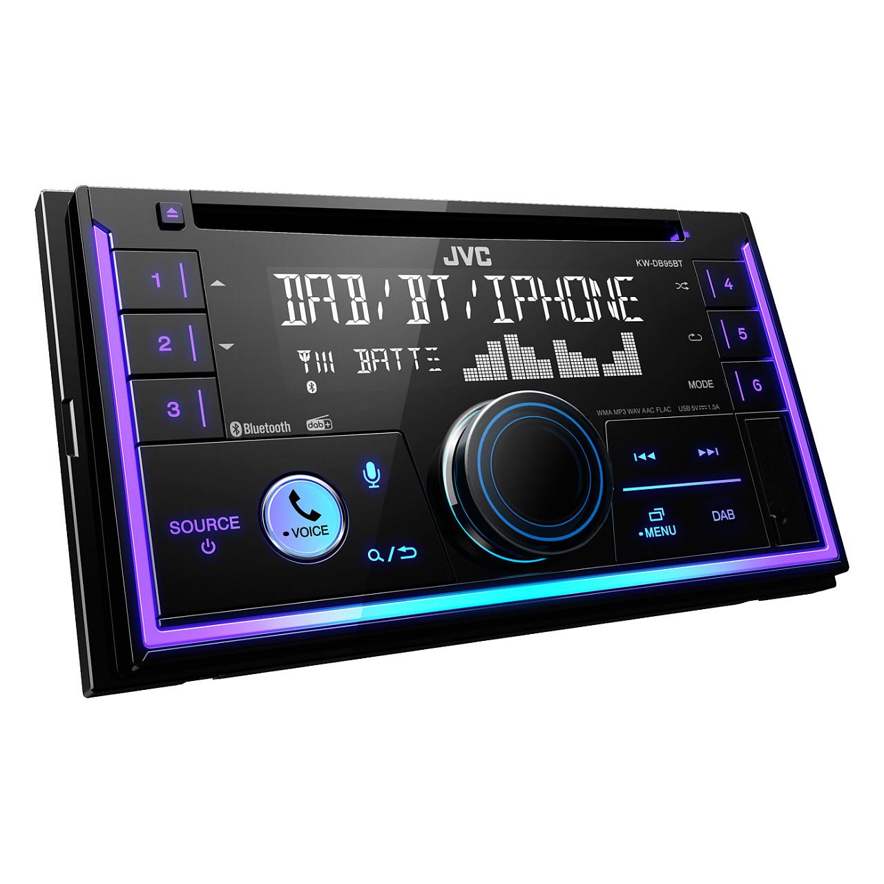 Radio për Veturë JVC KW-DB95BT, 2 DIN, Bluetooth, DAB, FM, CD, 200 W - Zezë - 3