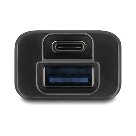 Hub DeLOCK 64335 , 4x USB-A , USB 5Gbps , USB-A dhe USB-C , Kabllo 15cm , LED - Transparent - 3