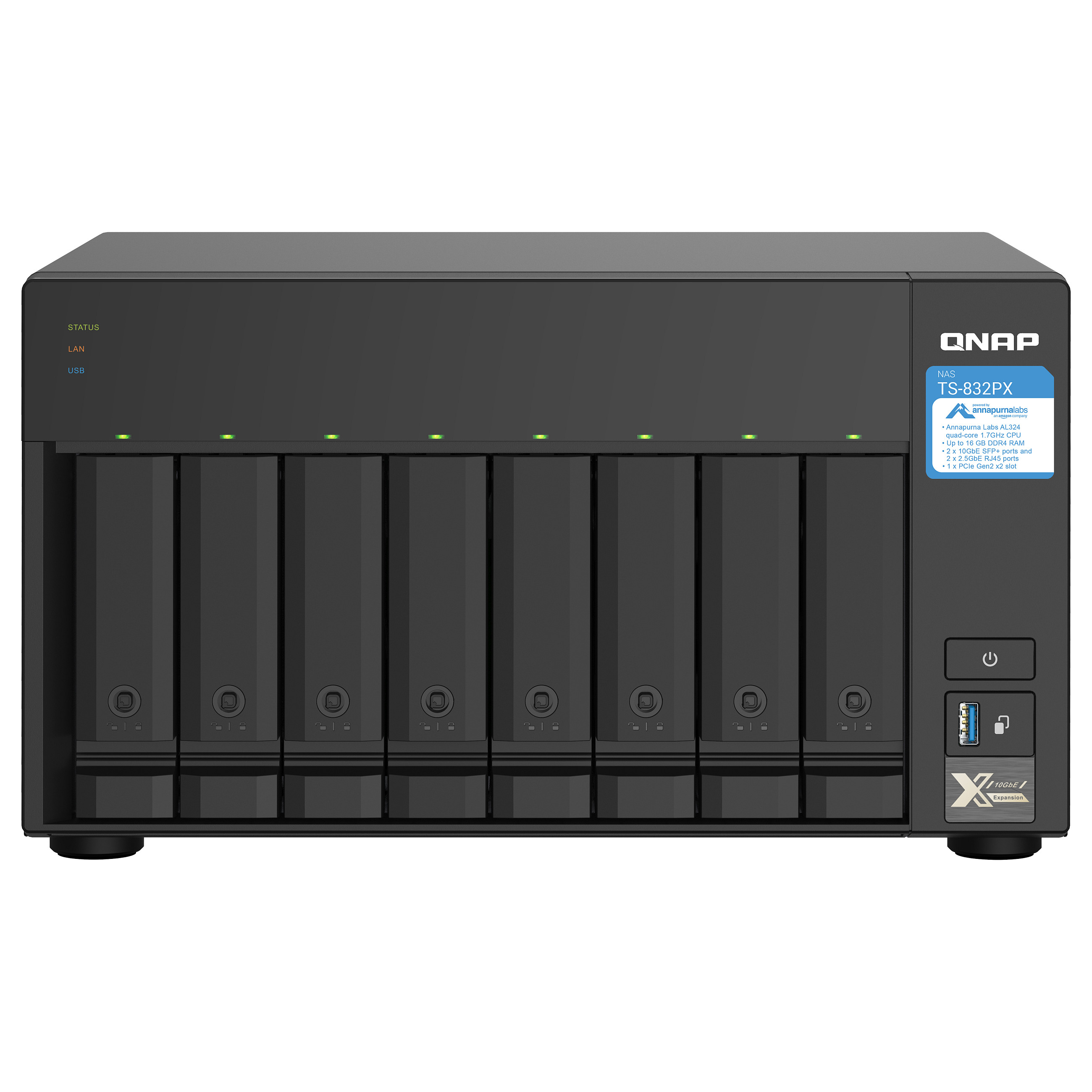 NAS QNAP TS‑832PX‑4G / 8‑Bay - 1