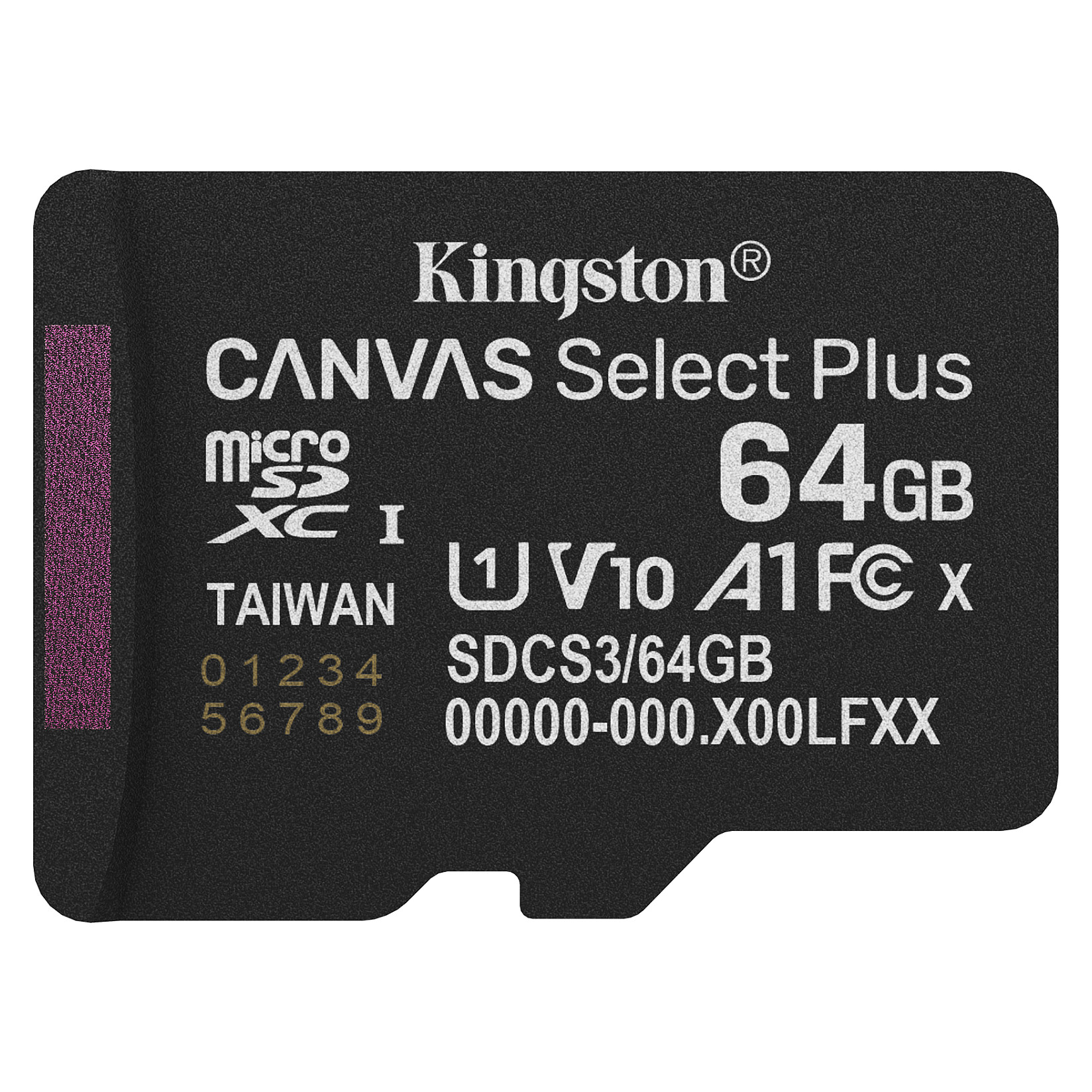 Kartë Memorie Kingston Canvas Select Plus Gen3 / 64GB / MicroSDXC / UHS-I / Class 10 / U1 / V10