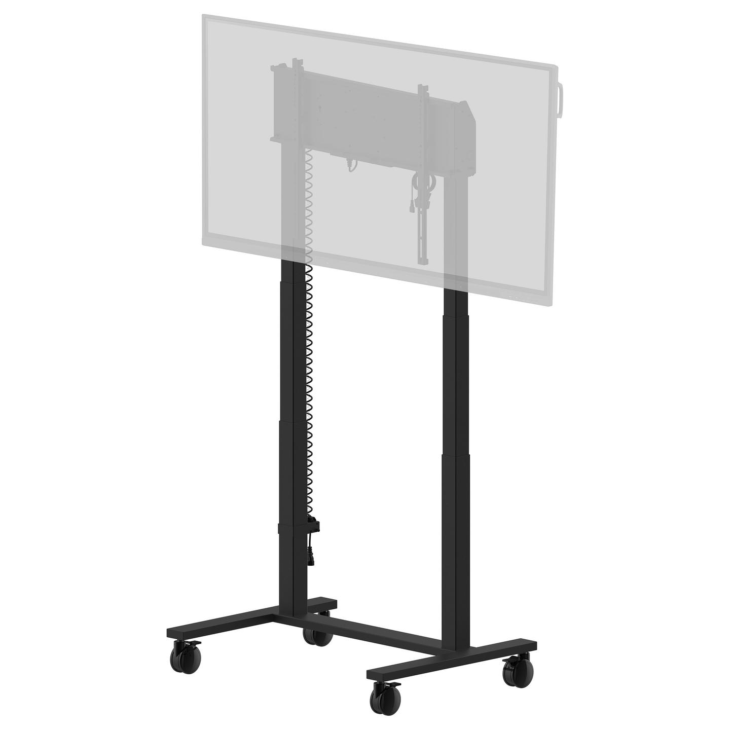 Mbajtëse për Monitor iiyama / 55″–105″ / deri në 120 kg / Elektrike / Rregullim Lartësie 950 mm / me Rrota - Zezë - 2