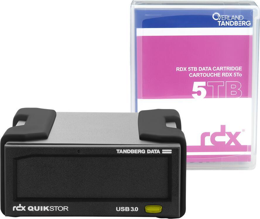 Aksesorë për Disqe Tandberg Data RDX QuikStor / 8882-RDX / USB 3.0 / 5TB / External – Zezë