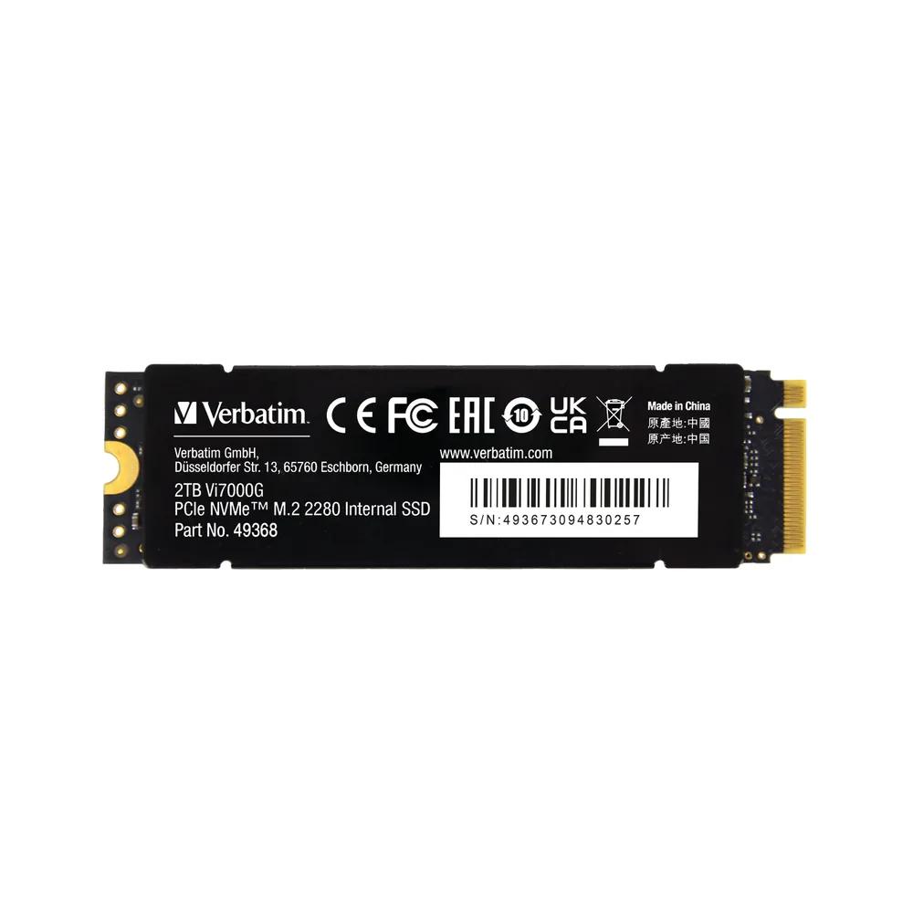 SSD e Brendshme Verbatim Vi7000G, 2TB, M.2 2280, PCIe 4.0 x4, NVMe