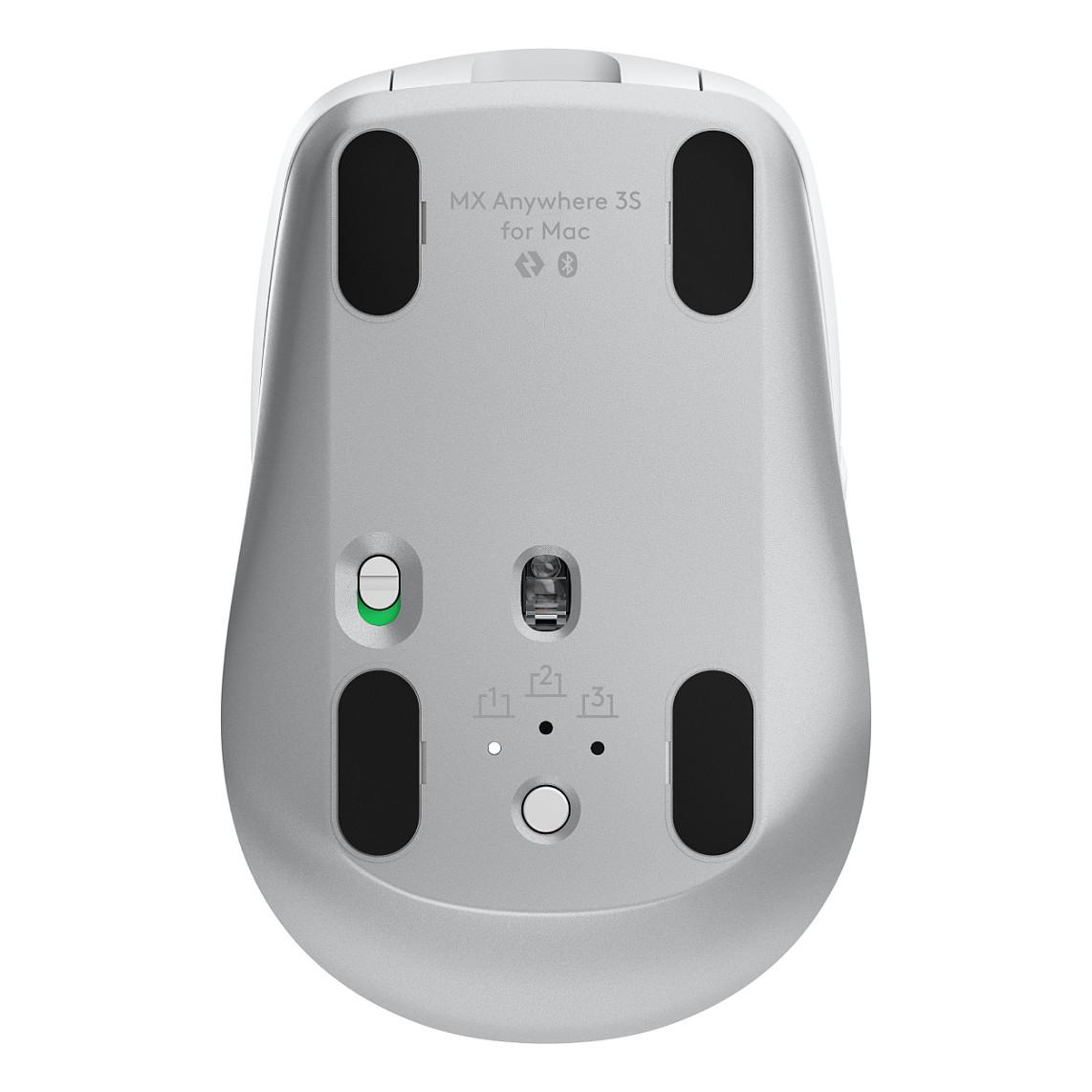 Maus pa kabllo Logitech MX Anywhere 3S for Mac / Darkfield / 8000 DPI / 6 Butona / USB-C - Argjend/Bardhë - 7