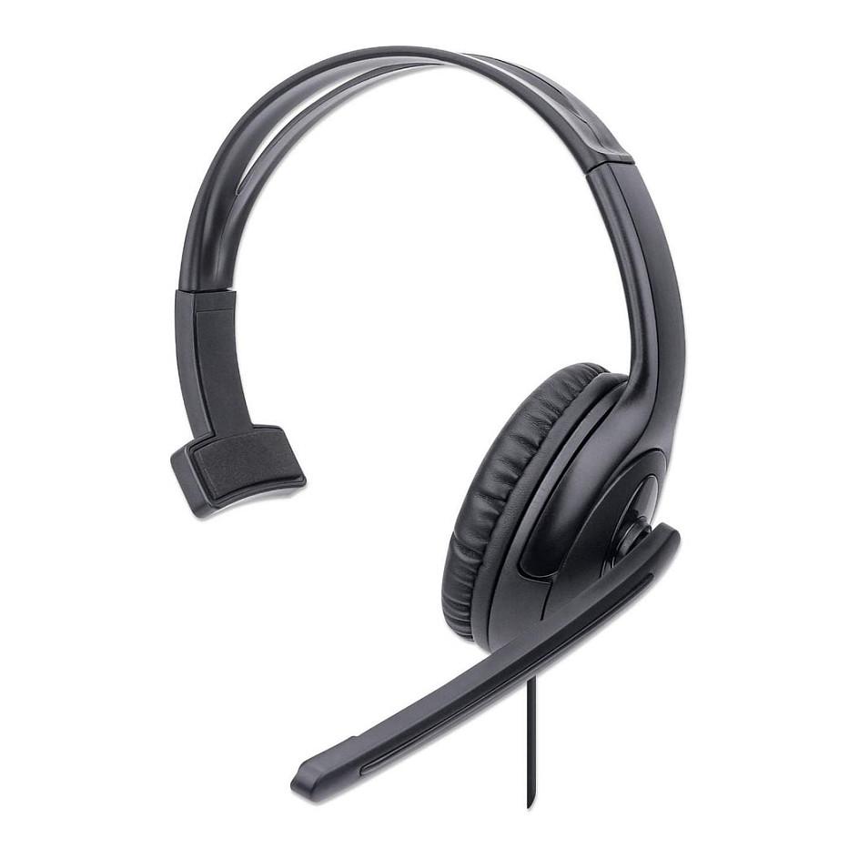 Kufje me kabllo Manhattan 179874 Mono / USB-A / Over-Ear - Zezë