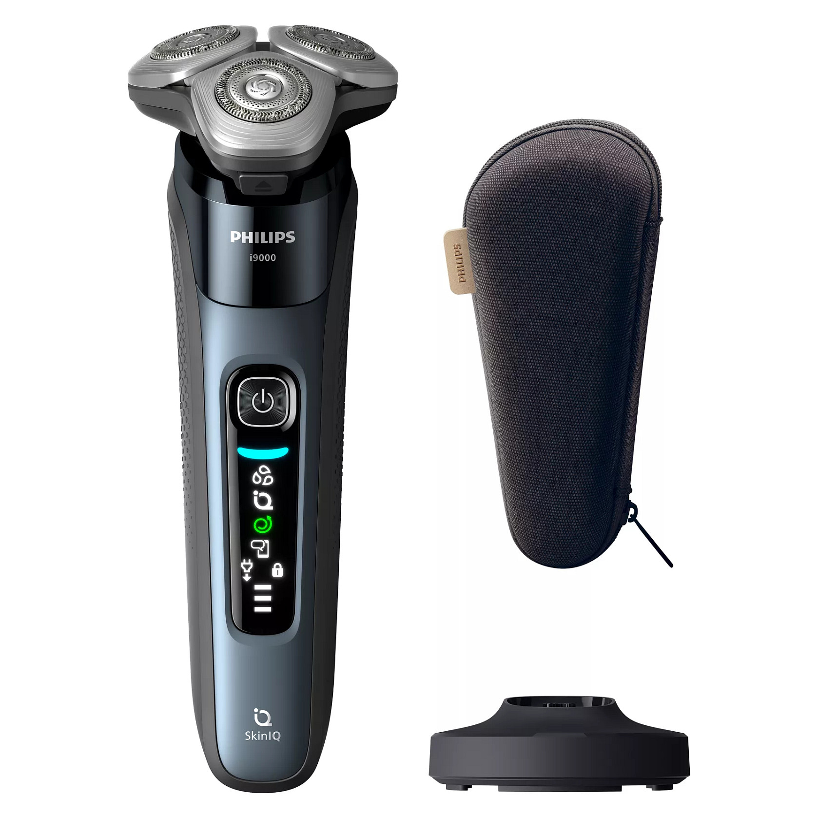 Makinë e rrojës Philips i9000 X9001/10 / SkinIQ / Dual SteelPrecision / 360° / Wet & Dry / 50 Min / Quick Charge – Blu/Zezë