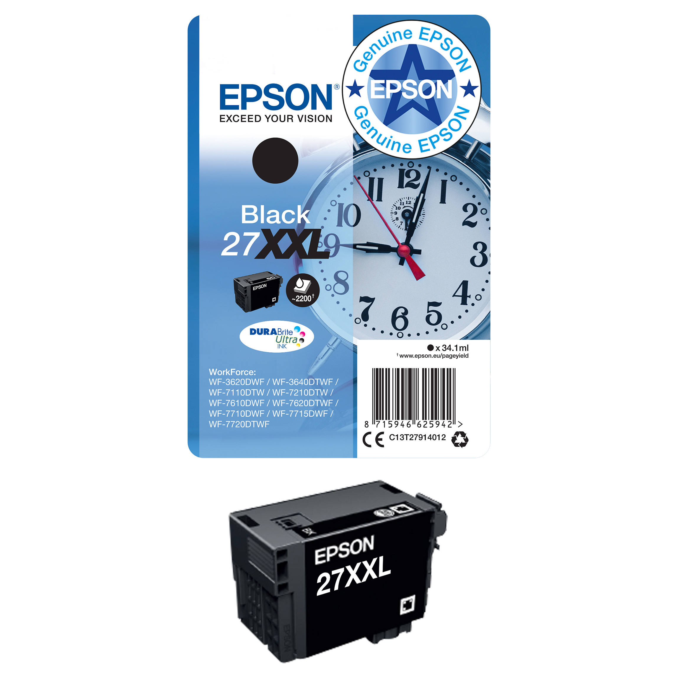 INK / Epson / 27 / Standard Capacity / C13T27044012 / Verdhë - 10