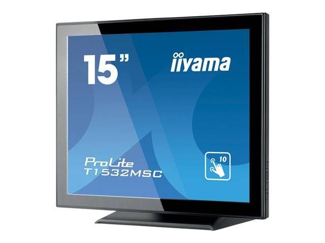 Monitor Touch Iiyama ProLite T1532MSC-B5X / 15″ / XGA TN / 75 Hz / 8 ms / HDMI + DisplayPort + VGA + USB - Zezë - 3